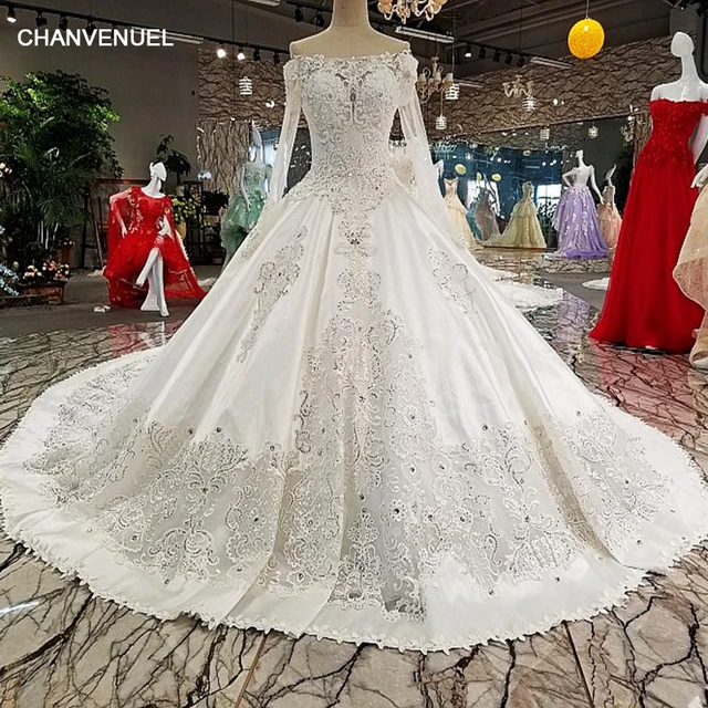 ls00228 vestidos de novia estilo arb longitud completa ver a través