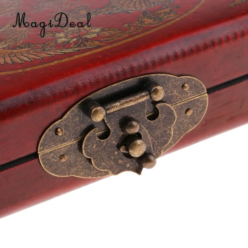 MagiDeal 2Pcs Vintage Chinese Wooden Bead Arithmetic Abacus 5 Rows Calculator Counting Tool w/ Box