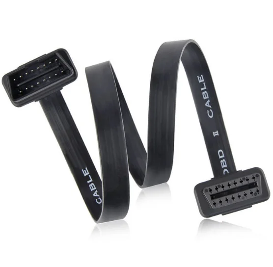 

0.4m OBD2 car Extension Cable flat wire 16pin Male to 16Pin Female OBD II Connector for OBD2 Diagnostic Tool