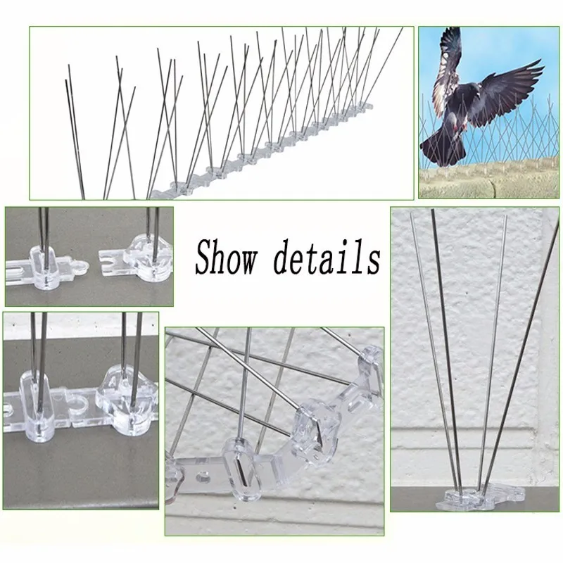 1Pc 28~50cm Plastic Steel Bird Spikes Eco-Friendly Anti Pigeon Nail Bird Deterrent Tool For Pigeons Owl Small Birds Fence