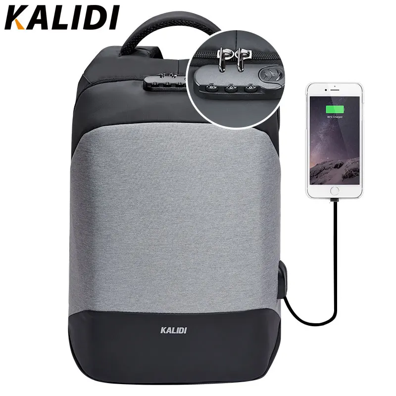 

KALIDI Anti theft Laptop Backpack 15.6 inch Waterproof Men Backpack USB Charger Travel School Bag for Teenage Laptop Bag Women