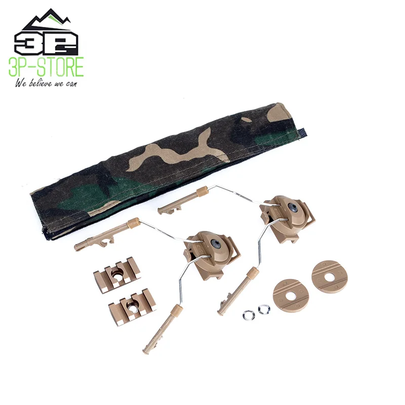 

Z-Tactical Peltor Headset Helmet Rail Adapter Set Peltor Headsets For comtac i/ii Softair Headset Adapter WZ046