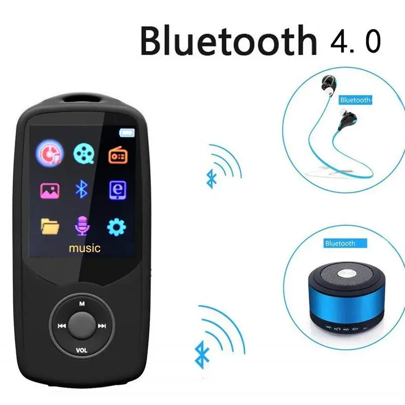 Обновленная версия, RUIZU X06 Bluetooth 4,0 MP3 музыкальный плеер, цветное меню, экран, высокое качество, без потерь, с fm-радио, рекордер