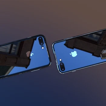 

Luxury Thin Transparent Glass Case For iPhone 7 8/ Plus Phone Shockproof TPU Aluminum Metal 360 Full Protection Back Cover Cases