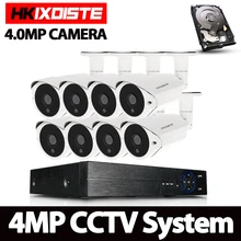 HKIXDISTE 8CH 4.0MP AHD DVR CCTV система 4MP ИК Ночное Видение Крытый Открытый камера Домашняя безопасность видеонаблюдения комплект 2 ТБ HDD