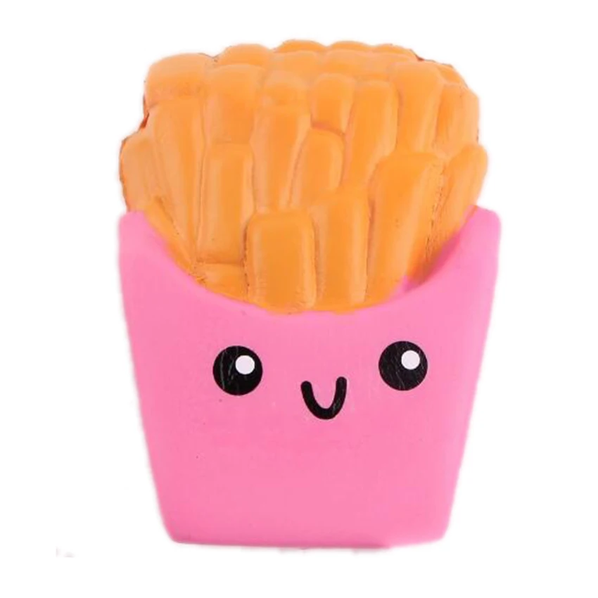 Kawaii اسفنجي المقلية كريم Squishice بطيء ارتفاع لينة ضغط محشوة لعب الاطفال أحزمة هاتف المحمول