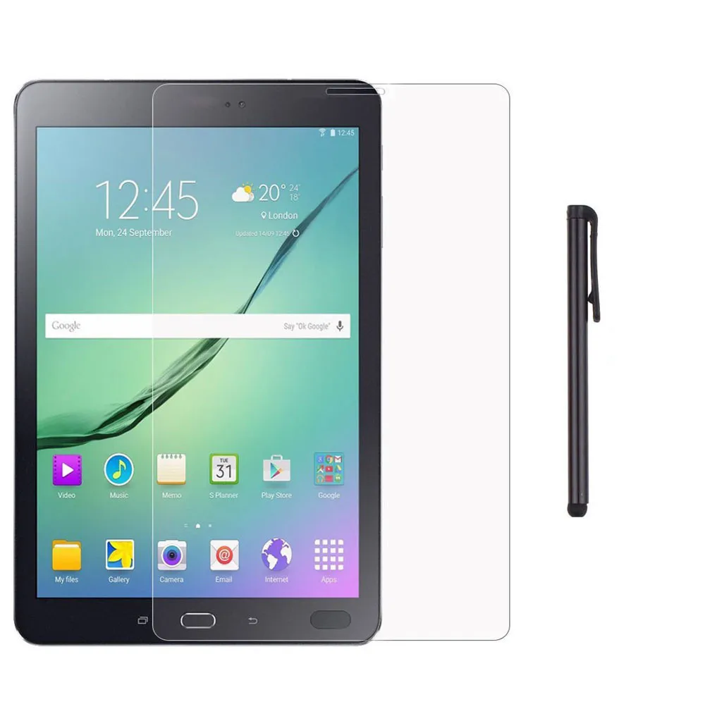 Кожаный чехол для samsung Galaxy Tab S2 9,7 дюймов T810 T815+ Защитная пленка для экрана+ стилус A30