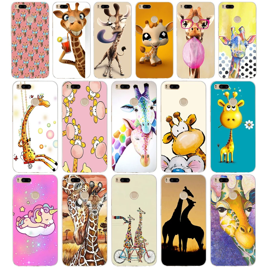 

226SD giraffe days Soft Silicone Tpu Cover phone Case for xiaomi redmi 4A 4X note 4 4x mi A1 A2 lite