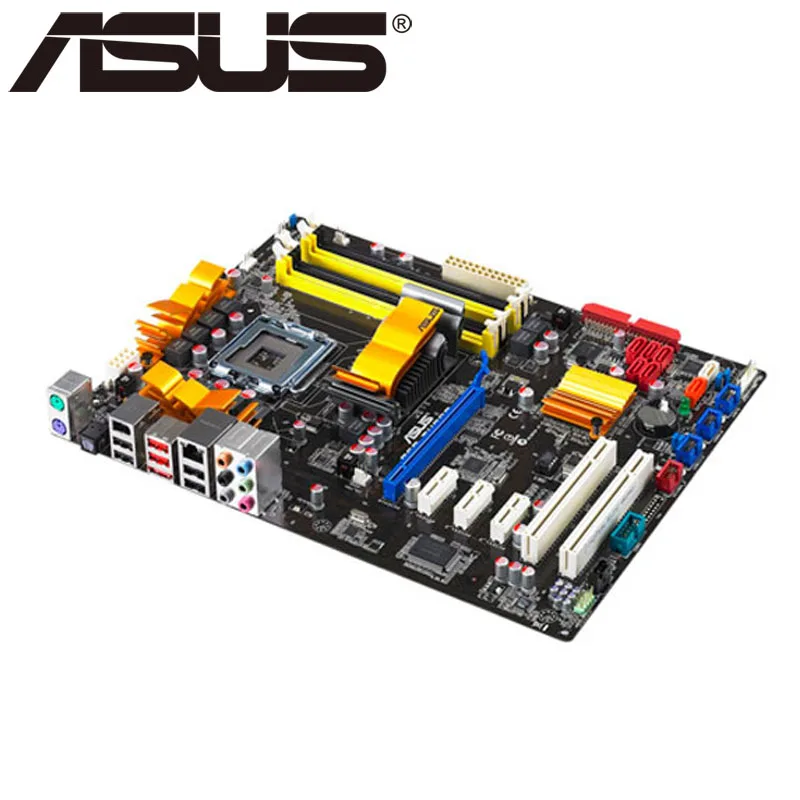 Настольная материнская плата Asus P5Q Turbo P45 Socket LGA 775 для Core 2 Duo Quad DDR2 16G UEFI ATX BIOS