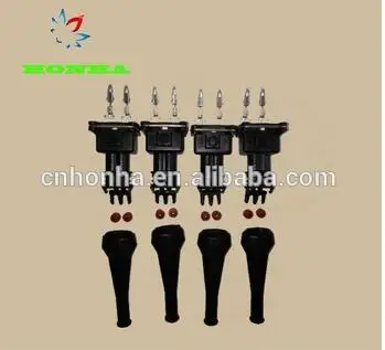 Il Trasporto Libero 100 Pz/Lotto Per Tyco Amp Junior Power Timer 2 Vie Carburante Iniettore Connettore Ev1 282189-1