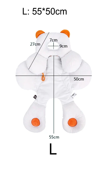 Коврик для детской коляски, хлопковая детская подушка для коляски, для детей ясельного возраста, для головы, для поддержки автокресла - Цвет: Large size