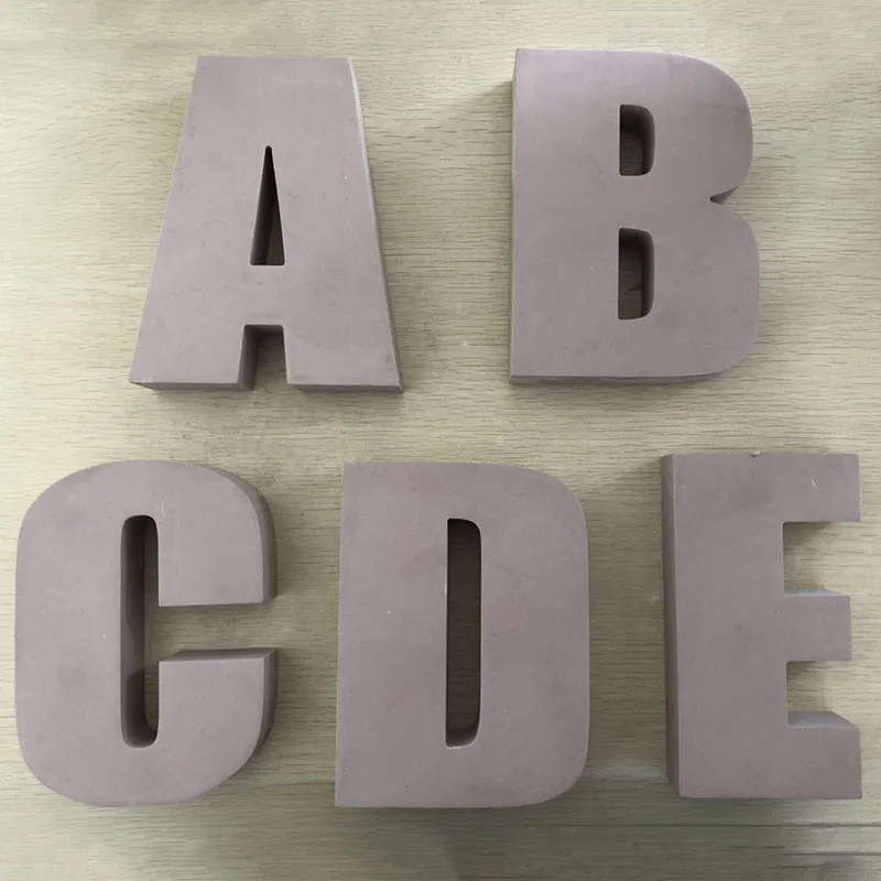 Silicone Concrete Alphabet mold Cement Letters Mold Concrete ornaments