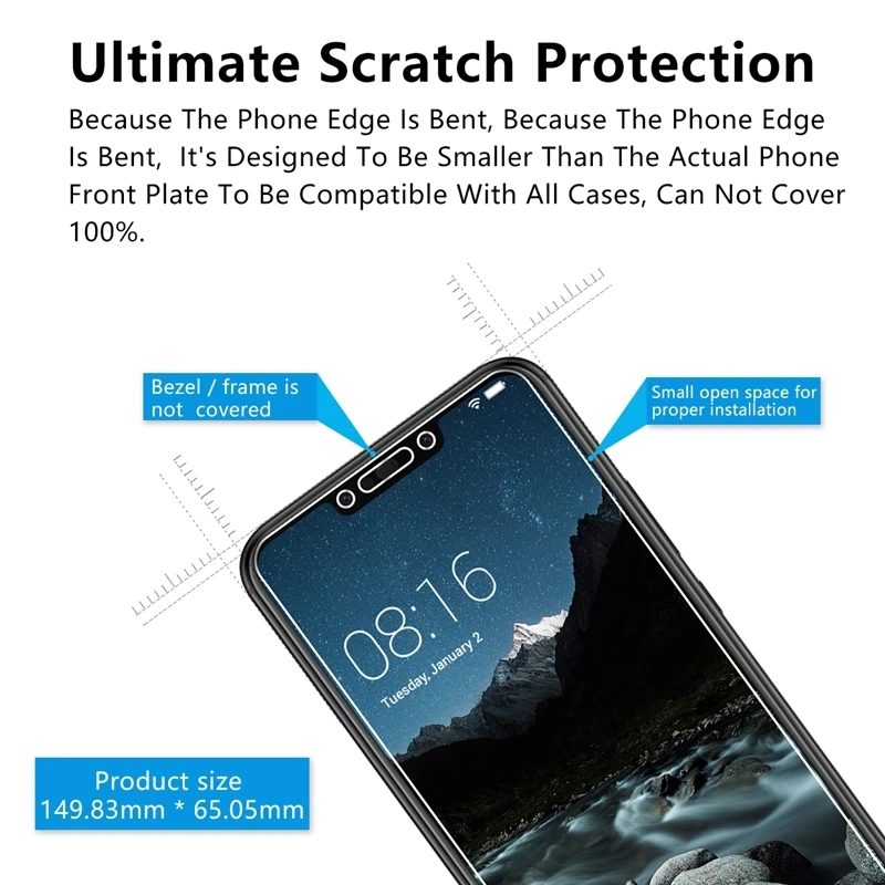 Screen Protector For Huawei P Smart Plus P10 P20 Lite Pro Tempered Glass Protective Film Honor 8X Max Mate 10 20 Lite Pro Glass-5