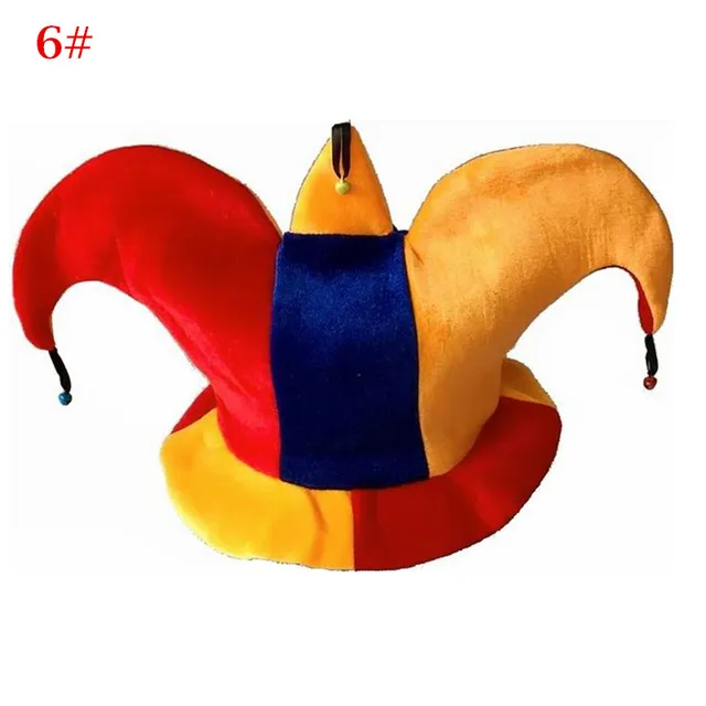Halloween New Colorful Clown Hat Funny Circus Clown Party Hats Caps