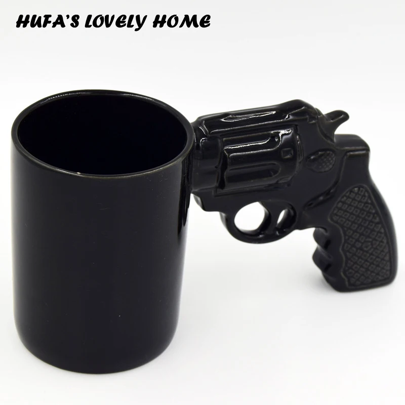 New Design Pistol Grip Coffee Mugs Funny Gun Milk Tea Ceramic Mug