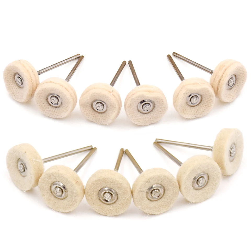 

10pcs Felt Wheel Brush For Dremel Accessories Tools Abrasive Soft Felt Buffing Polishing Pad Polishing Wheels 2.35mm shank