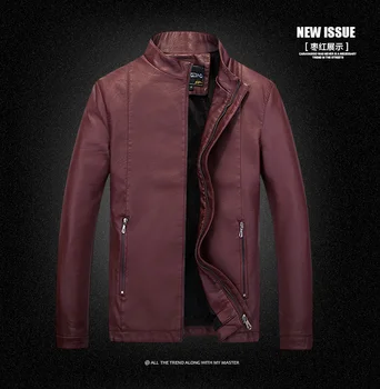 

Men's new fund of 2020 autumn winters collar fur clothing Young men's leather motorcycle jacket of cultivate one's morality