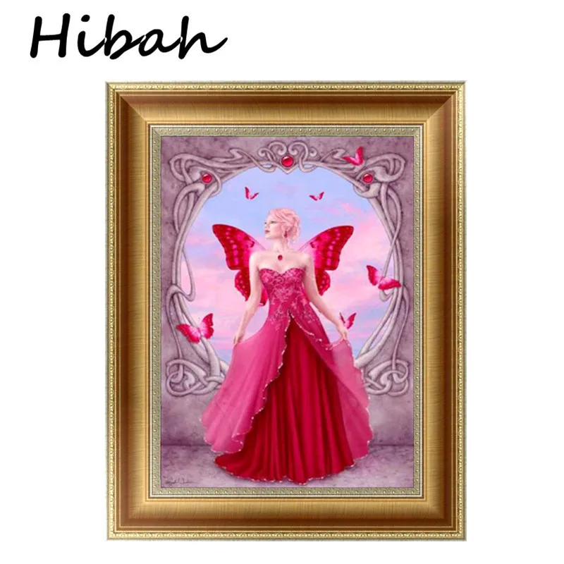 

Full Circle Diamond Embroidery 5D DIY Diamond Painting "Butterfly Fairy" 3D Embroidery Cross Stitch Mosaic Home Decor