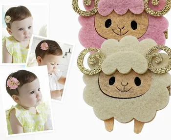 

David accessories 53*53mm glitter sheep hair accessories non-woven patch 10 pieces,DIY handmade materials,10Y55644