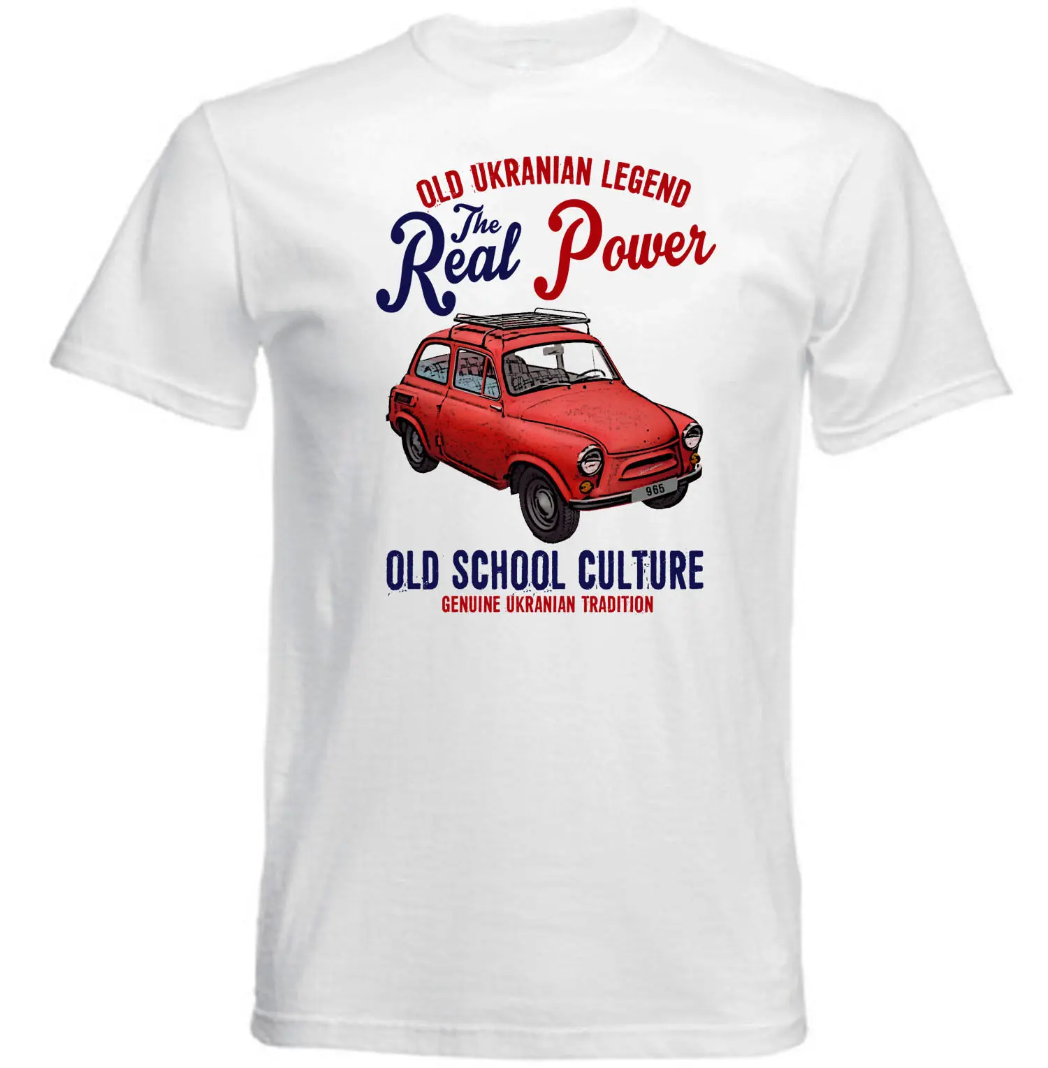 VINTAGE UKRANIAN CAR ZAZ 965A - NEW COTTON T-SHIRT | Мужская одежда
