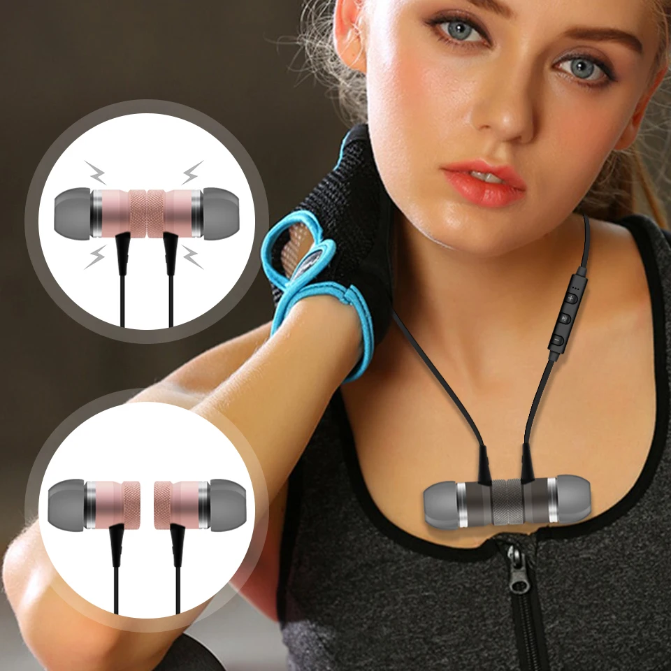 Moreblue B98 Спортивные наушники Bluetooth магнитного металла Беспроводной Super Bass стерео