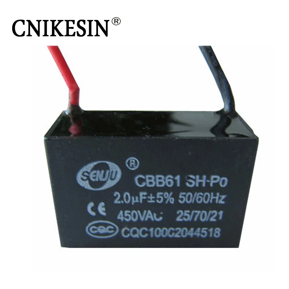CNIKESIN Motor Starting Capacitor Cbb61 450V 2uF Fan Capacitor Cbb61