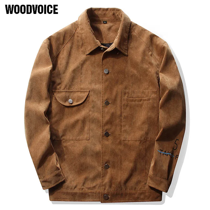 Мужская куртка бомбер Woodvoice однотонная Повседневная приталенная на молнии с
