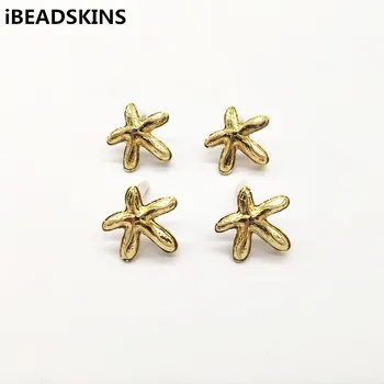 

New arrival! 18X18mm 100pcs zinc alloy starfish-shape Stud earring/earrings accessories/Earring parts/hand Made for Jewelry DIY