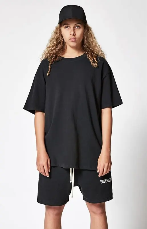 Черные противотуманные уличные Незаменимые шорты в стиле хип-хоп, брендовая модная Мужская Дизайнерская одежда, мужская одежда, Черные Серые Спортивные шорты-шаровары