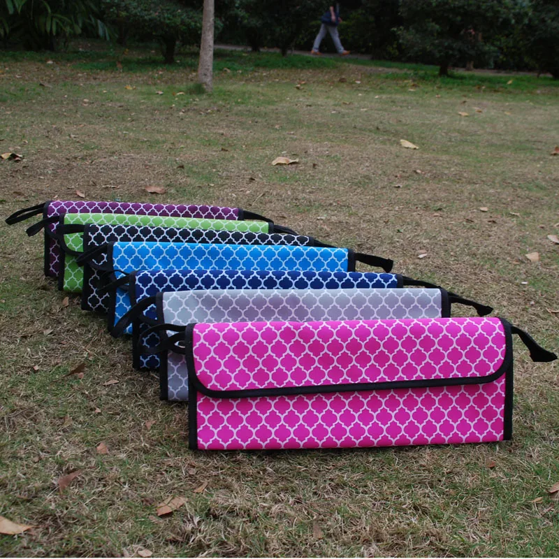 Wholesale Blanks Quatrefoil Polyester Hair Curlers Organizers Hair