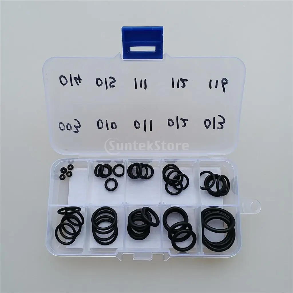 50Pcs Assorted 10 Sizes Scuba Diving O-ring Kit Nitrox Rubber Dive Gear Seal Rings Washers Repair Replacement Diver Accessories