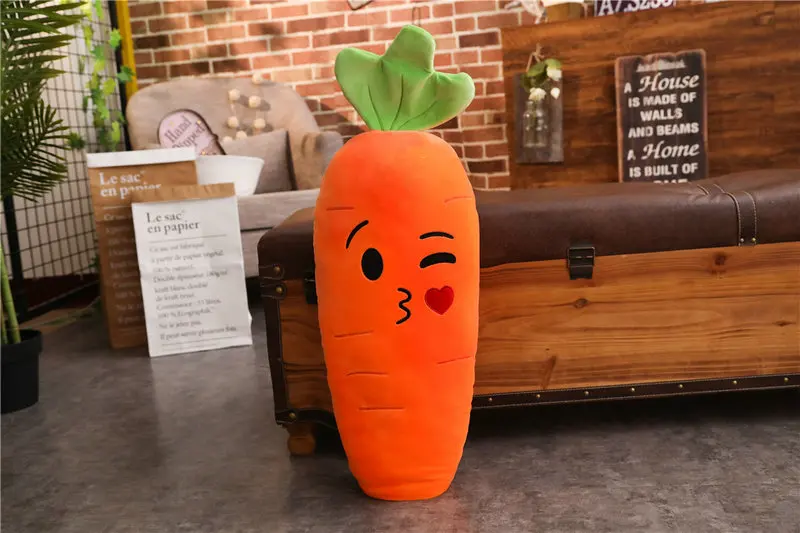 1 шт. 45 см кретивная имитация плюшевая игрушка-овощ Фаршированная морковка набивная вниз хлопок супер мягкая подушка подарок для девочки - Цвет: 2