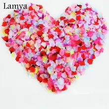 50000 шт./лот дешевые Слик искусственные лепестки роз, свадьба вечерние украшения фестиваль Декор имитация лепестков цветов 16 цветов