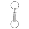 2PCS Removable Keyring Quick Release Keychain Steel Chrome Plated Pull-Apart Key Rings Dual Detachable Key Ring Snap Lock Holder ► Photo 2/6