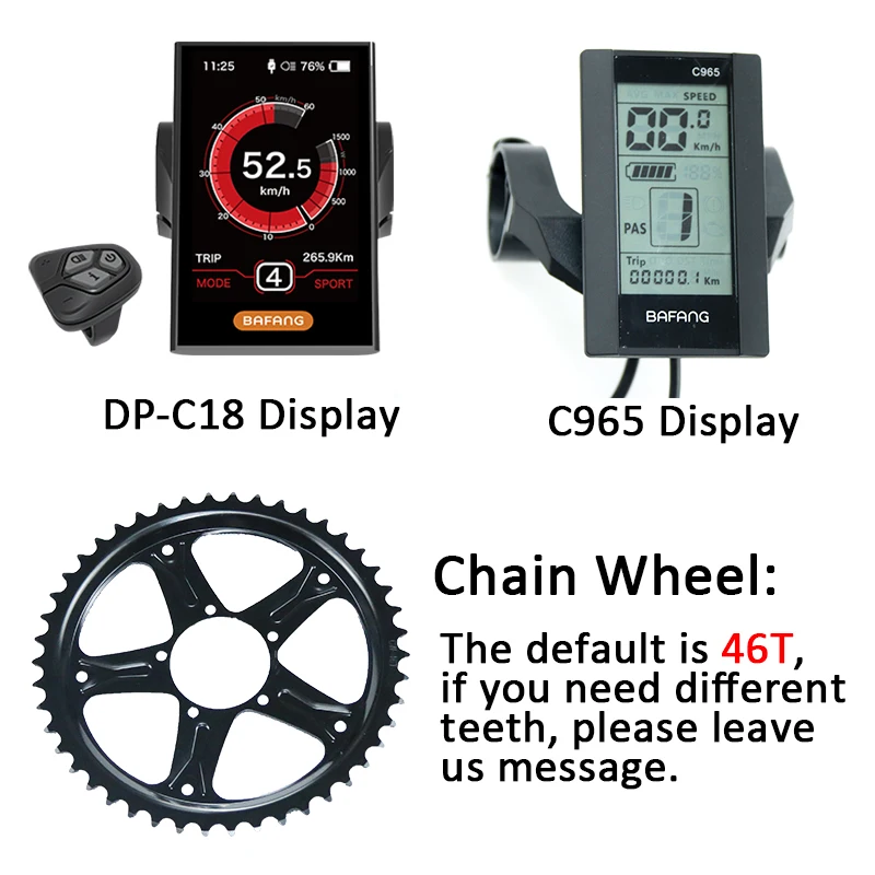 Bafang mid приводной двигатель BBS02B 48V 750W комплект для ...