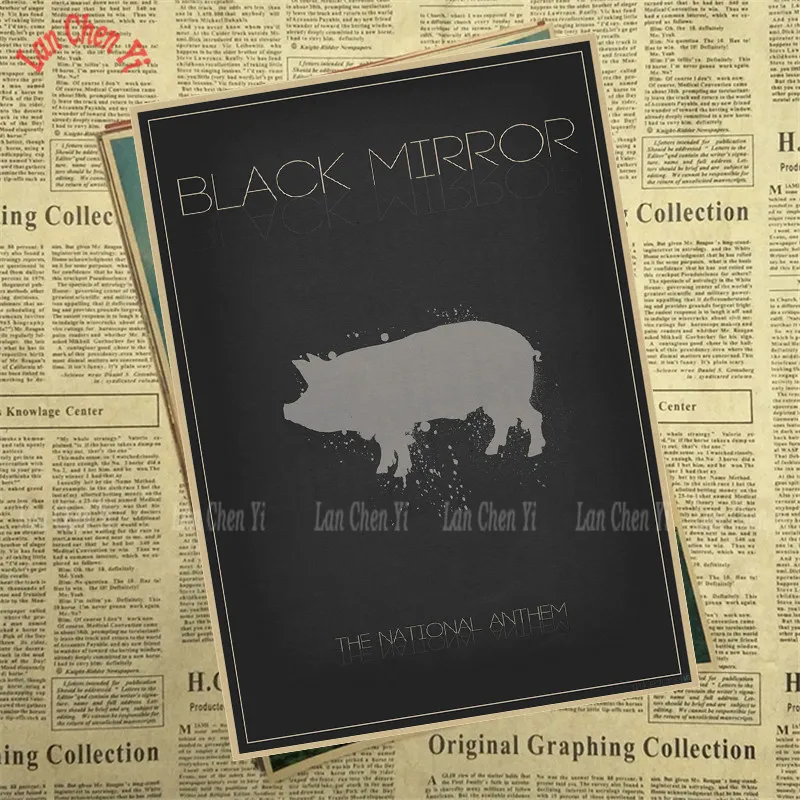 Черное зеркало фильм крафт бумага плакат Кафе Винтаж Высокое качество печати рисунок ядро декоративная живопись