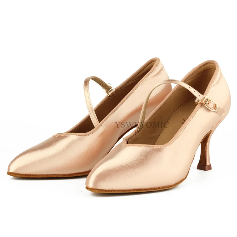 Ballroom Standard BD Dance Shoes Flesh Tan Satin Leather Sole Low High Heel Latin Bachata Ballroom Dance Shoes For Women BD138 Ballroom Standard BD Dance Shoes Flesh Tan Satin Leather Sole Low High Heel Latin Bachata Ballroom Dance Shoes For Women BD138