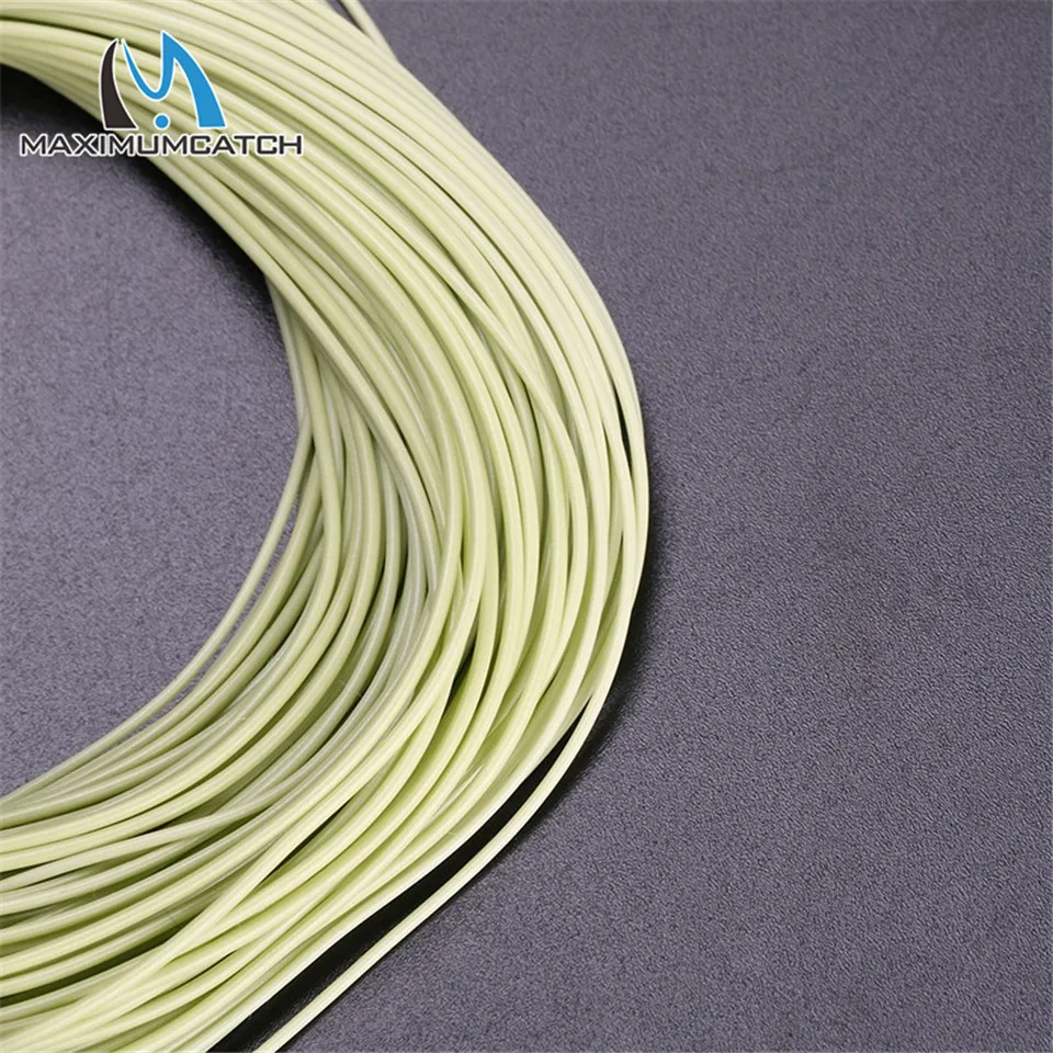 Maximumcatch 100FT 1/2/3/4/5/6/7/8WT الوزن إلى الأمام العائمة يطير خط الصيد مع ملحومة الحلقات يطير خط