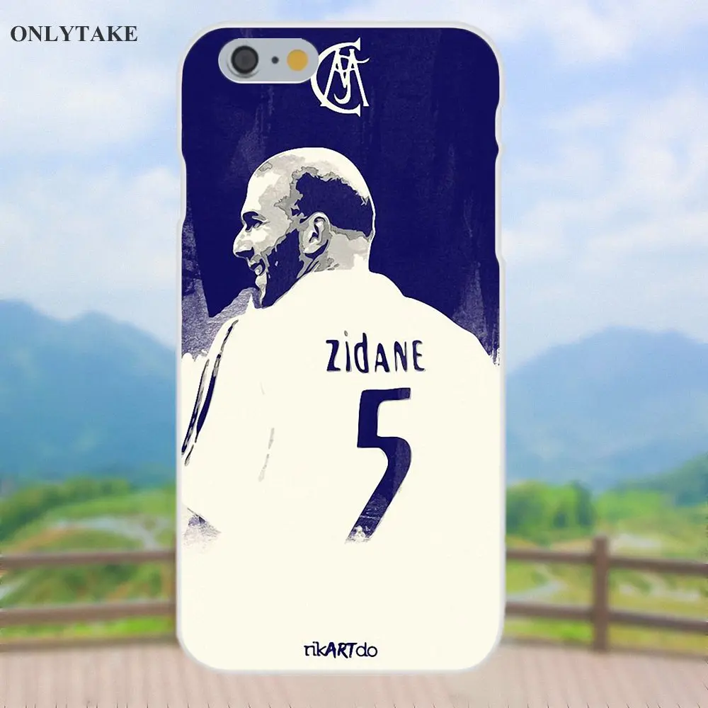 Vvcqod Мягкий ТПУ Coque Zidane футбол для Apple iPhone 4 4s 5 5C SE 6 S 7 8 Plus X Galaxy большое ядро II Prime