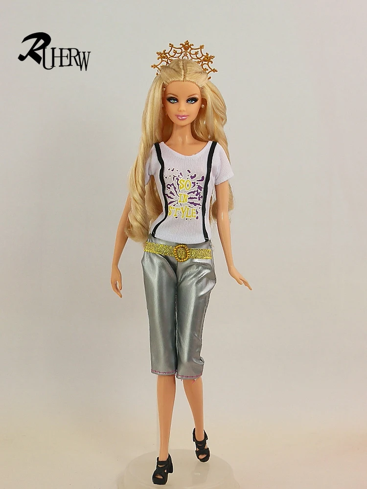 5 шт., модная одежда ручной работы для куклы Барби, платье для маленькой девочки на день рождения, год, подарок для детей