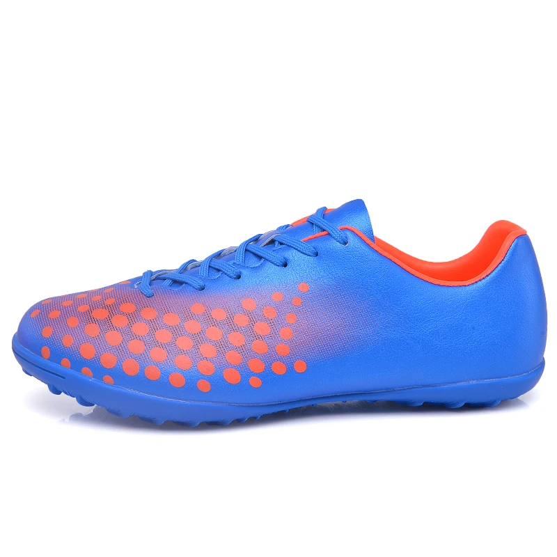 MAULTBY Men s Orange Blue TF Turf Sole Outdoor Cleats font b Football b font Boots