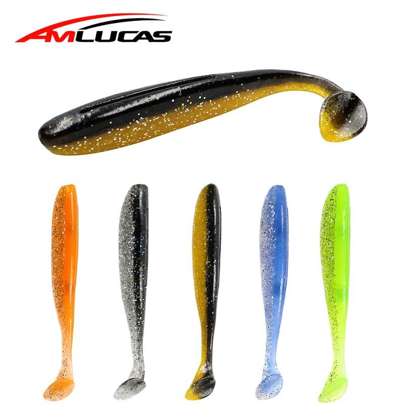 6pcs Minnow Easy Shiner Soft Fishing Lures Wobblers Silicone Bait