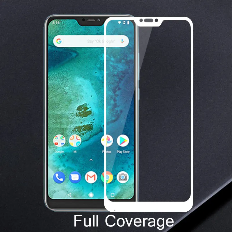 

YOUVEI Full Cover Tempered Glass For Xiaomi Mi A2 lite 5.8" Screen Protector Glass Protective Film For Xiaomi Mi A2 lite