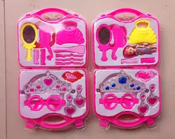 Новый детский игровой дом игрушки чемодан Кукла ювелирные изделия сочетание подарок к Childre