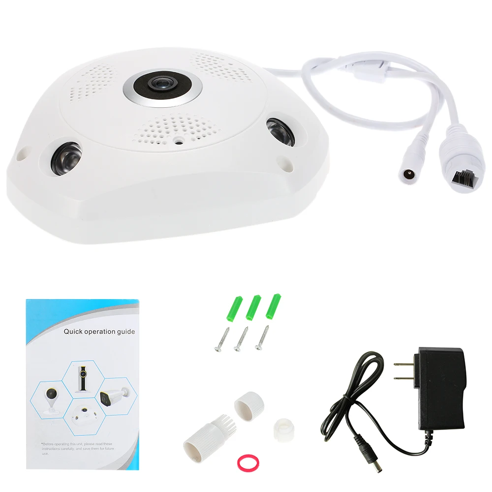 Беспроводная IP камера видеонаблюдения 960P HD с Wi Fi и объективом 360 мм|Камеры