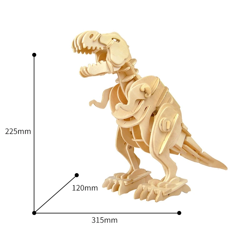 Robotime креативный DIY 3D ходячий T-rex деревянный пазл для сборки звукового управления динозавр игрушка подарок для детей и взрослых D210