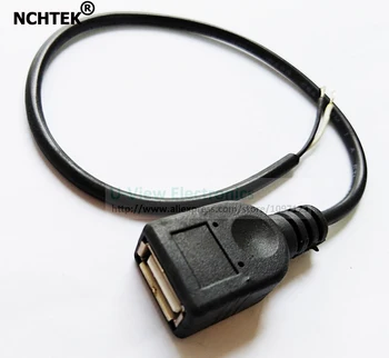 

USB 2.0 A Female Jack 2 Wire/2Pin Power Cable Connector DIY ,USB Female Lead Cord About 30CM/Free DHL Shipping/100PCS