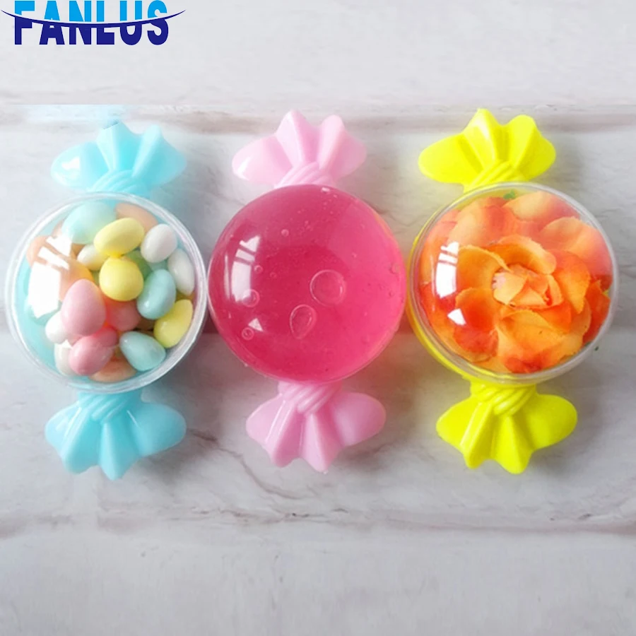 

10pcs/lot Pink Plastic Candy Box Gifts For The New Year Gift Box Baby Shower Candy Decoration Wedding Packages Gift Bag Box