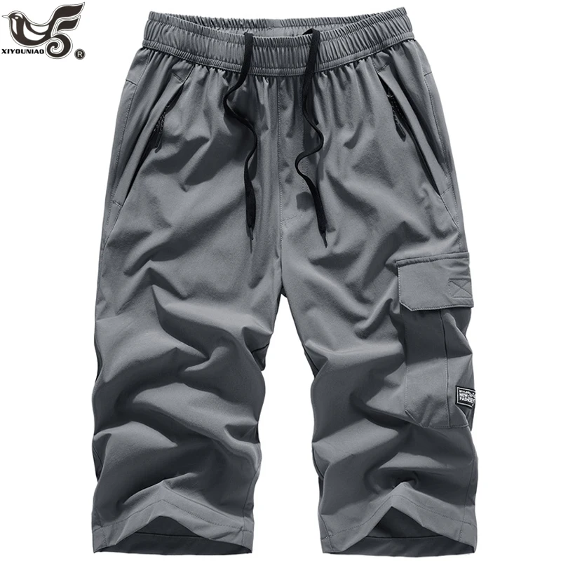 

1~3 Pack plus size 7XL 8XL Summer Shorts Men Casual Cropped Trousers Fitness Workout Beach Shorts Man Breathable Gym Short