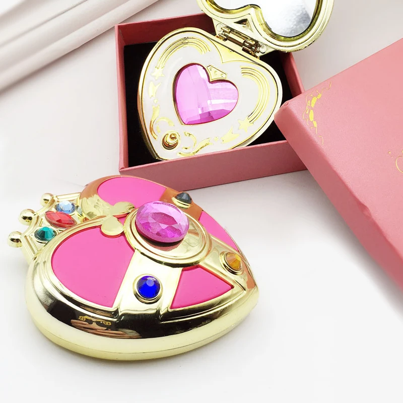 

Cute Sailor Moon S Moonlight Memory Series Cosmic Heart Mirror Case Compact Crystal cosmetic make up mirror